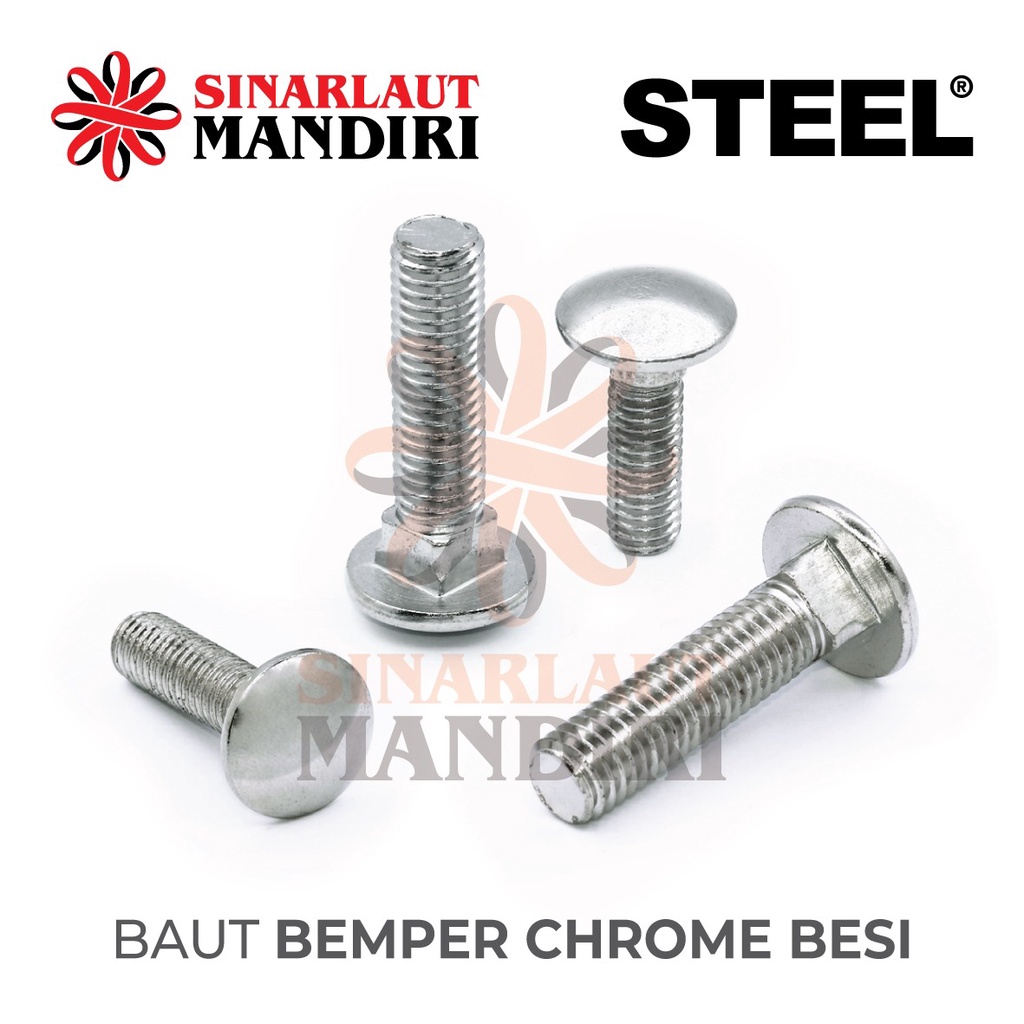 Jual Baut Bemper / Baut Payung / Carriage Bolt M 08 x 50 | Shopee Indonesia