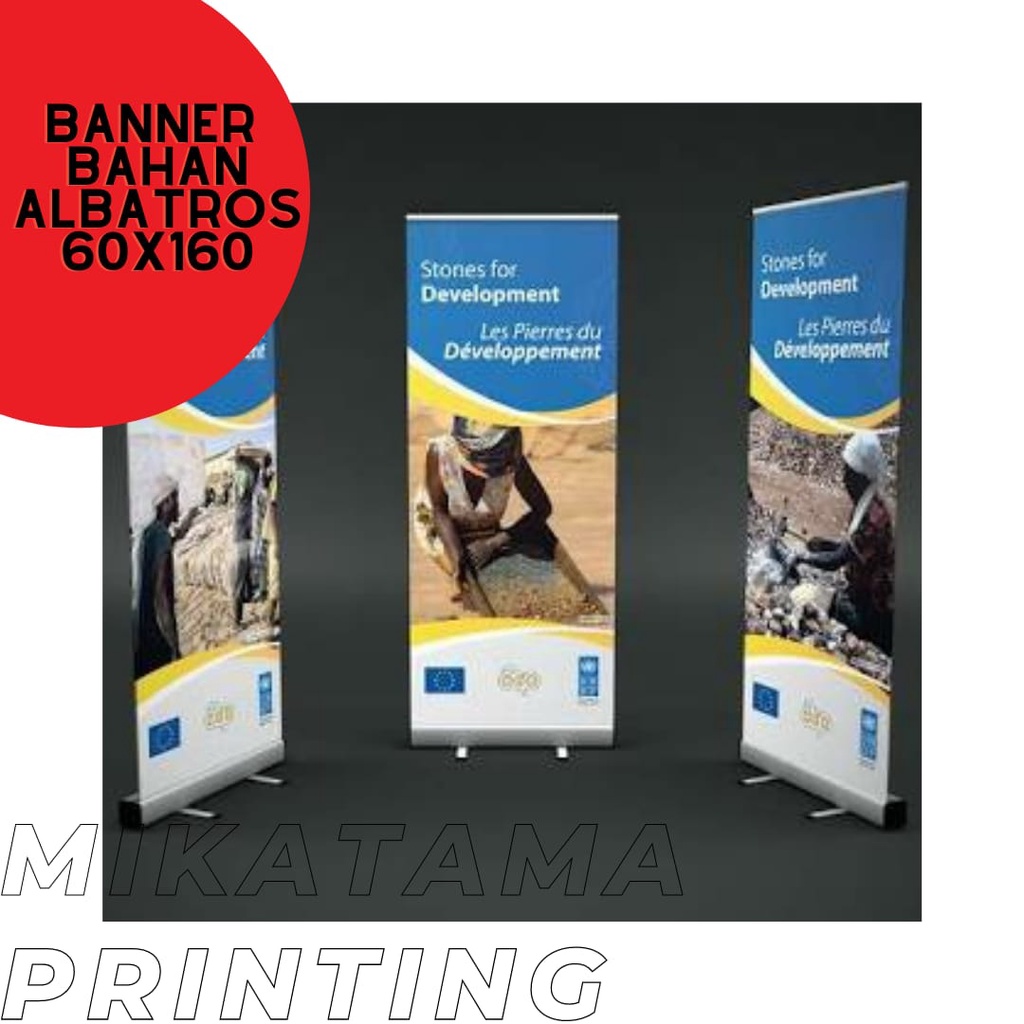 Jual Roll Up Cetak Banner/ Spanduk Bahan Albatros Berkualitas 60x160 ...