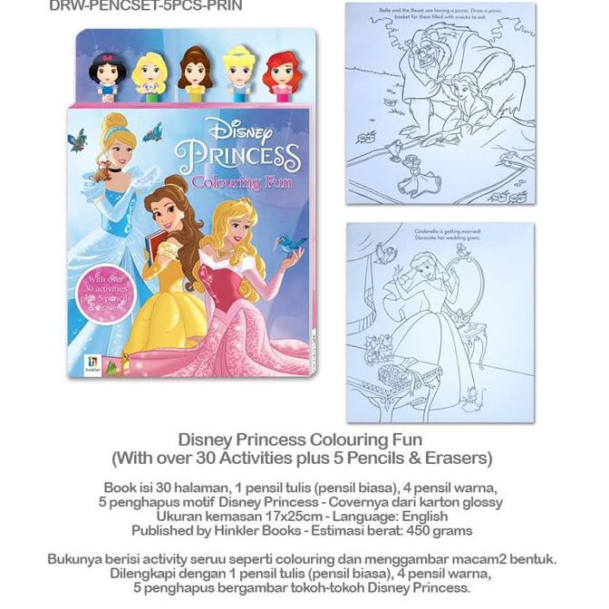 Jual Disney Princess Colouring Fun (With Over 30 Activities Plus 5 Pencils | Shopee Indonesia