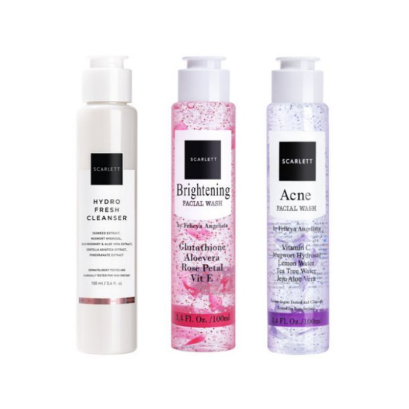 Jual SCARLETT WHITENING FACIAL WASH By Felicya Angelista sabun wajah scarlet brightening face