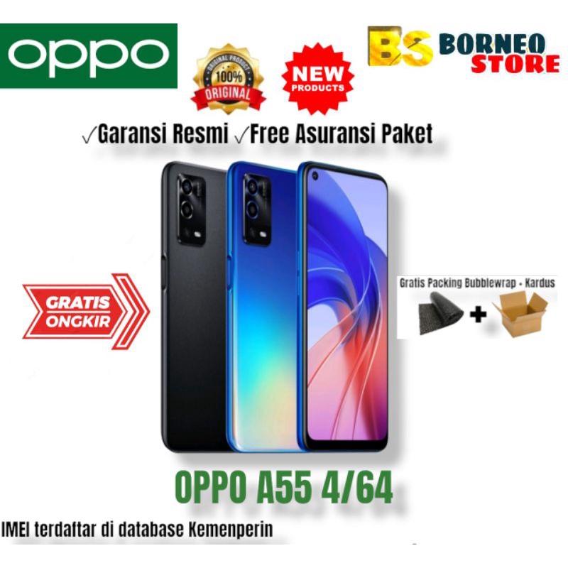 Jual OPPO A55 4/64GB - TRUE 50MP AI CAMERA - IPX4 SPLASH WATERPROOF ...