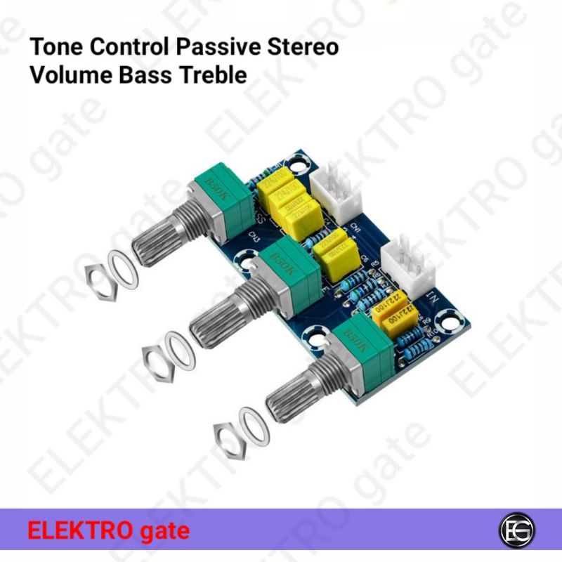 Jual Tone Control Passive Stereo Module XH-M802 Volume Bass Treble ...