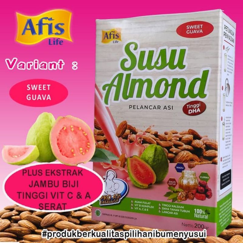 Jual Afis Susu Almond Pelancar Asi Susu Almond Booster Asi Susu Busui Booster Asip