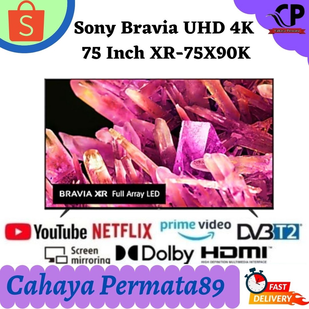 Jual SONY BRAVIA XR-75X90K GOOGLE TV FULL ARRAY LED 4K 75 INCH XR75X90K ...