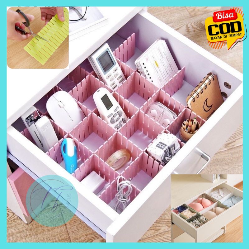 Jual DIY Pembatas Laci Atau Lemari Storage Sekat Laci | Shopee Indonesia