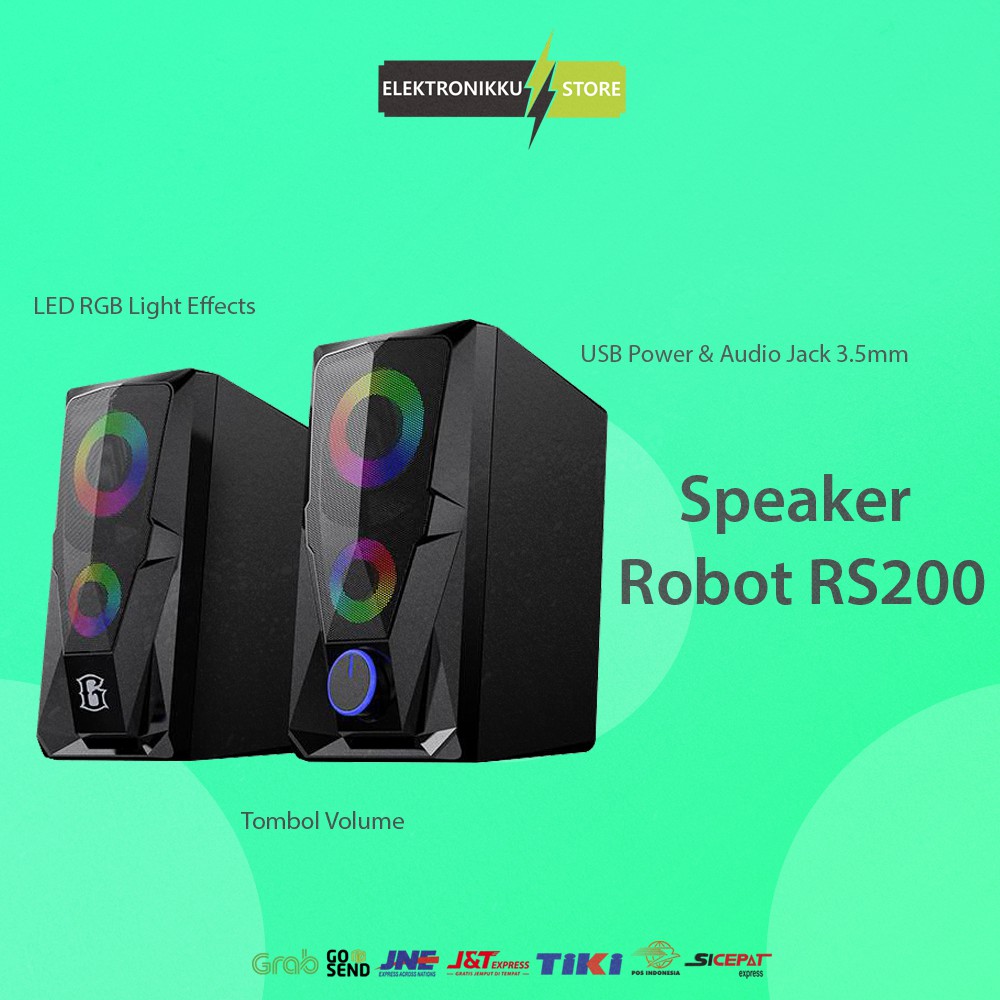 Jual Speaker Robot RS200 Powerfull Bass For Speaker Komputer PC Laptop ...