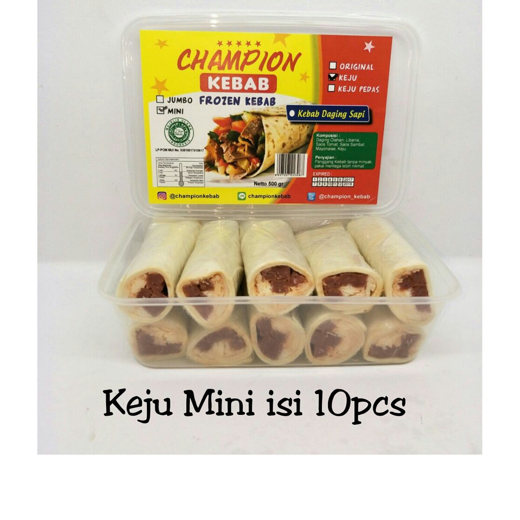 Jual KEBAB FROZEN SAPI KEJU MINI ISI 10PCS. | Shopee Indonesia