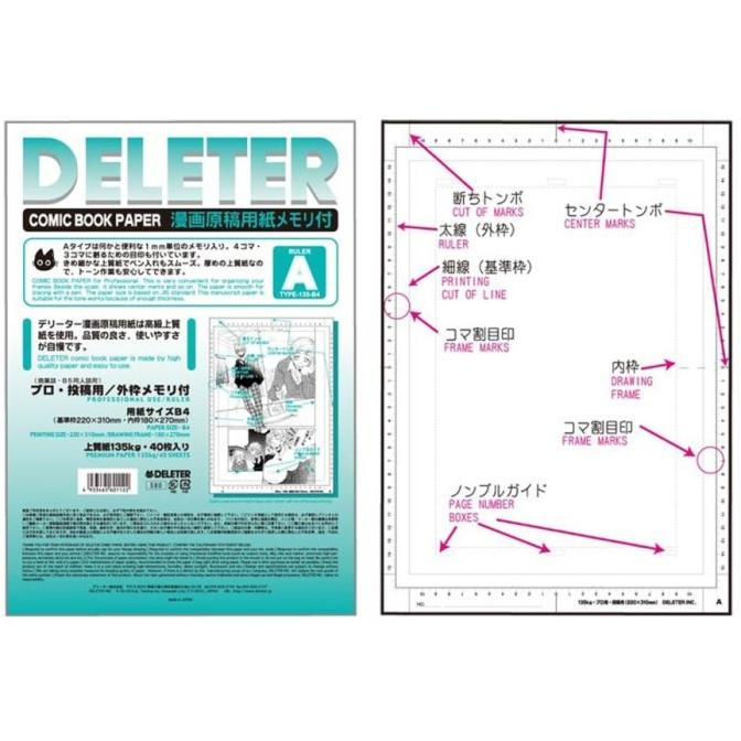 Jual ID 22348 Deleter Manga Drawing Paper A4 A Type / 1 pack