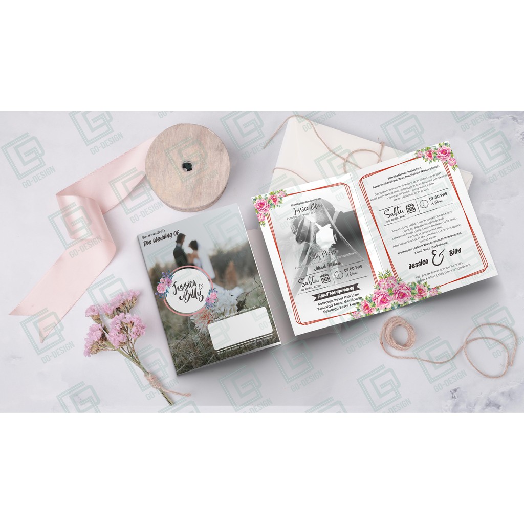 Jual Undangan pernikahan Vintage vn14 | Shopee Indonesia