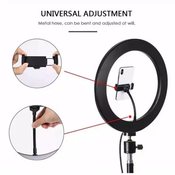 Paket Komplit Ringlight 26Cm Tripod 2 1 Meter Make Up Vlog Lampu