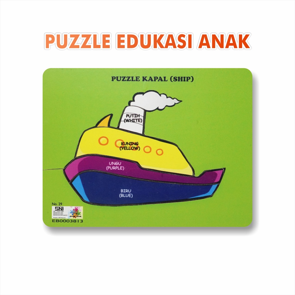 Jual Puzzle Edukasi Anak / Puzzle Anak / Puzzle Kayu : SEPEDA MOTOR BUS ...