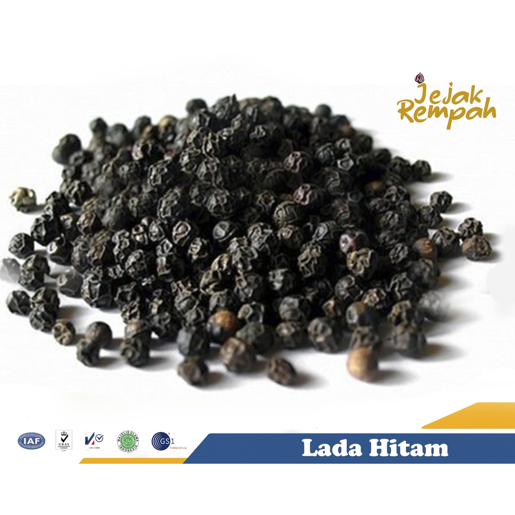 Jual Lada Hitam Utuh/Black Peper Whole (Kemasan 100 Gram) | Shopee ...