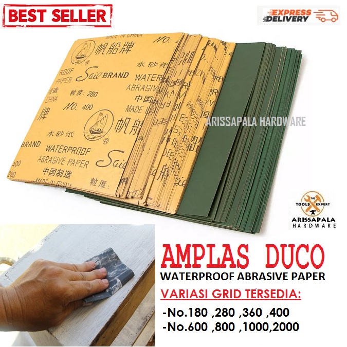 Jual Amplas Duco Waterproof Amplas Kertas Lembaran Ampelas Cat Kayu ...