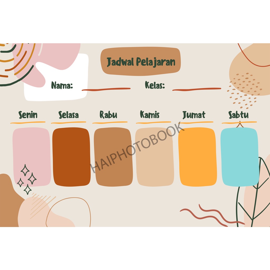 Jual JADWAL PELAJARAN ANAK / SCHOOL TIMETABLE / POSTER PELAJARAN / WiPE ...