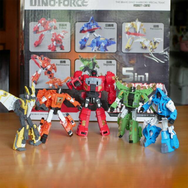 Jual BMB H60027 Dino Force Transformer Vulcanicus POTP Robot Set