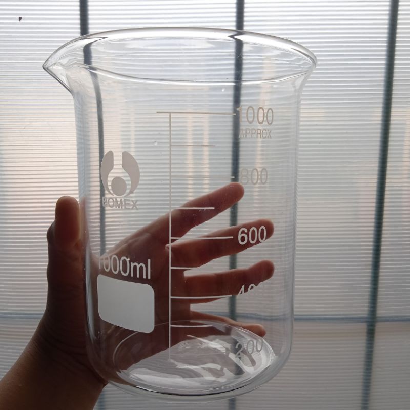 Jual Beaker Glass Bomexgelas Kimia Bomex 1000 Ml Shopee Indonesia 3336