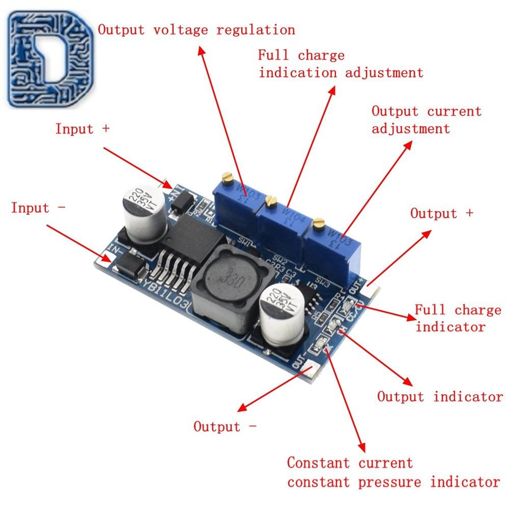 Jual LM2596 DC-DC Step Down CC CV LED Driver Battery Charger Adjustable ...