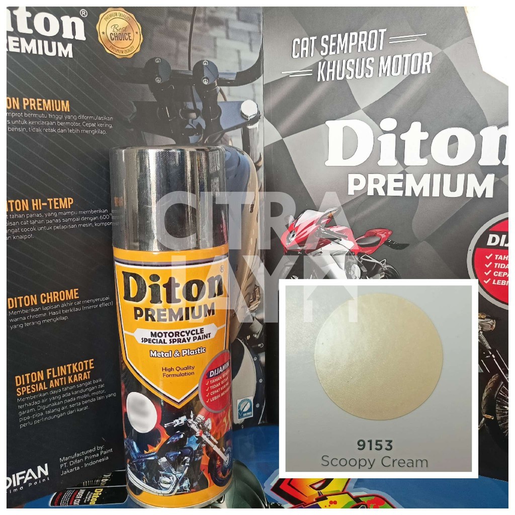 Jual cat semprot diton premium 9153 Scoopy cream isi 400cc Pilok Pylox ...