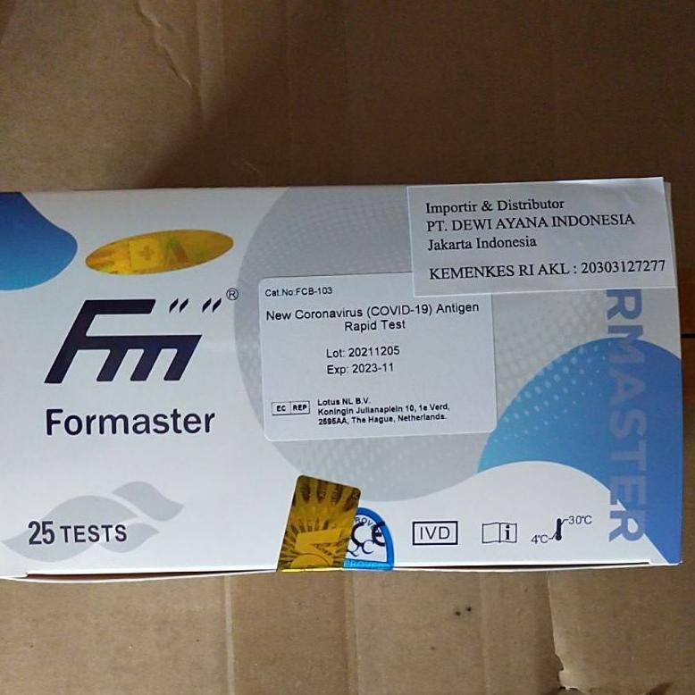 Jual Promo Formaster Swab Antigen Kemenkes Akl Original Impor | Shopee ...
