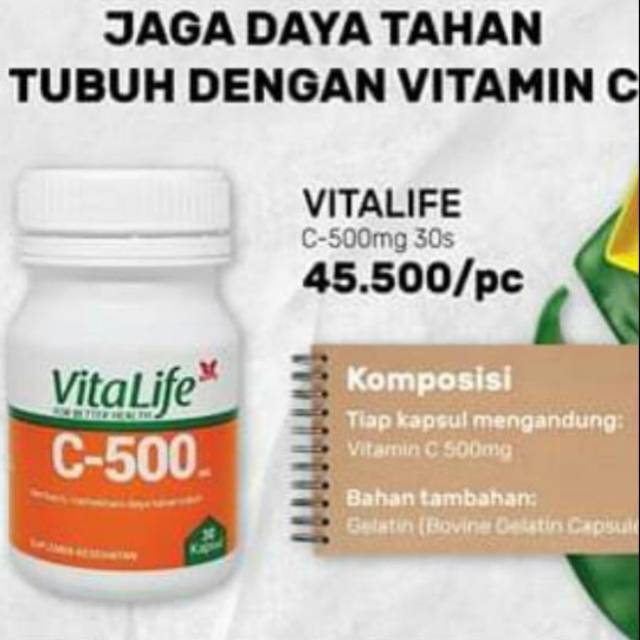 Jual Vitalife C500 Isi 30 Tablet | Shopee Indonesia