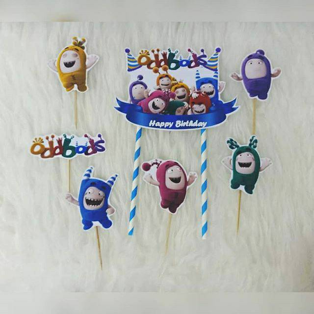 Jual Topper Oddbods topper ulang tahun Topper puding topper cake hiasan ...