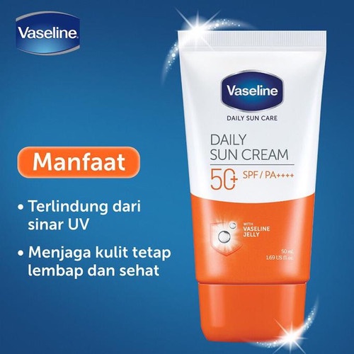 Jual Vaseline Daily Sun Care Sunscreen ,Daily Sun cream SPF 50 Protek