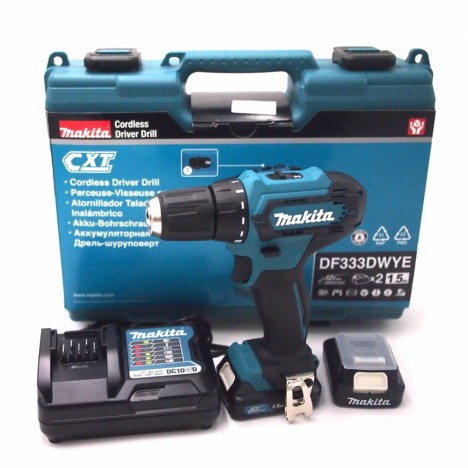 BOR CORDLESS DF333 + BATERAI MAKITA