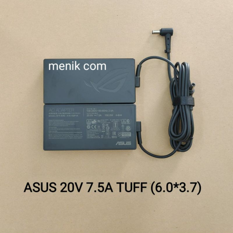 Jual ADAPTOR CHARGER ASUS 20V 7.5A TUFF DC (6.0*3.7)+kabel power ...