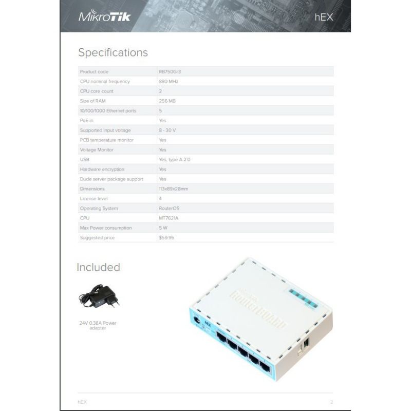 Jual MIKROTIK (hEX) RB750Gr3 ROUTER MIKROTIK RB 750 GR3 HEX / RB 750GR3 ...