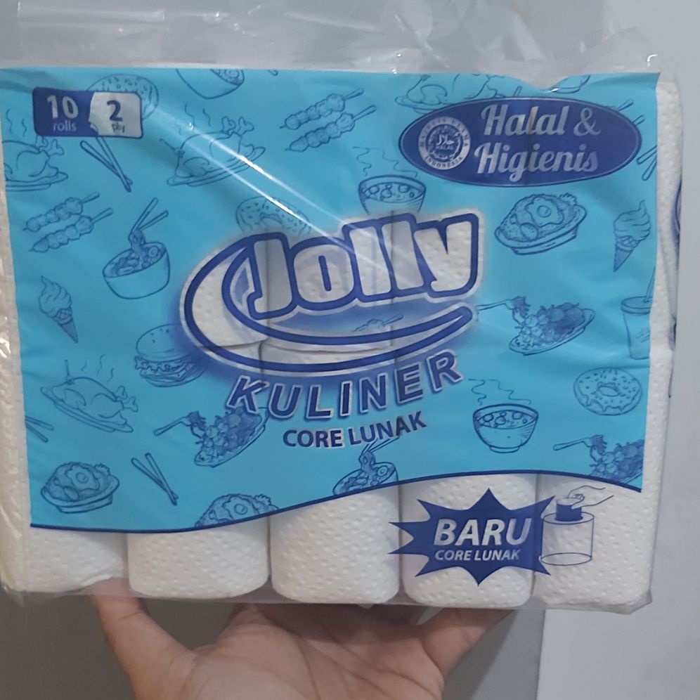 Jual tisu Jolly Kuliner core lunak Tissue embos 10 roll - 2 ply ...