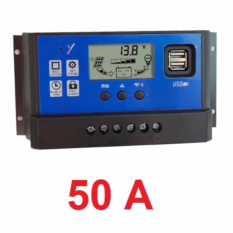 Jual Solar Charge Controller LCD LED Display Solar PWM 12V/24V 10A 20A ...