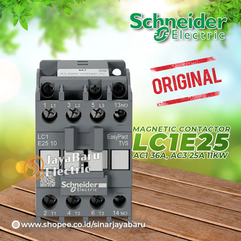 Jual Kontaktor Contactor LC1E25 LC1E2501 LC1E2510 110V 220V 380V ...
