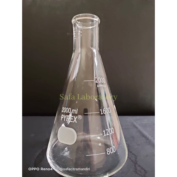 Jual Erlenmeyer Flask 1000 ml Pyrex Shopee Indonesia