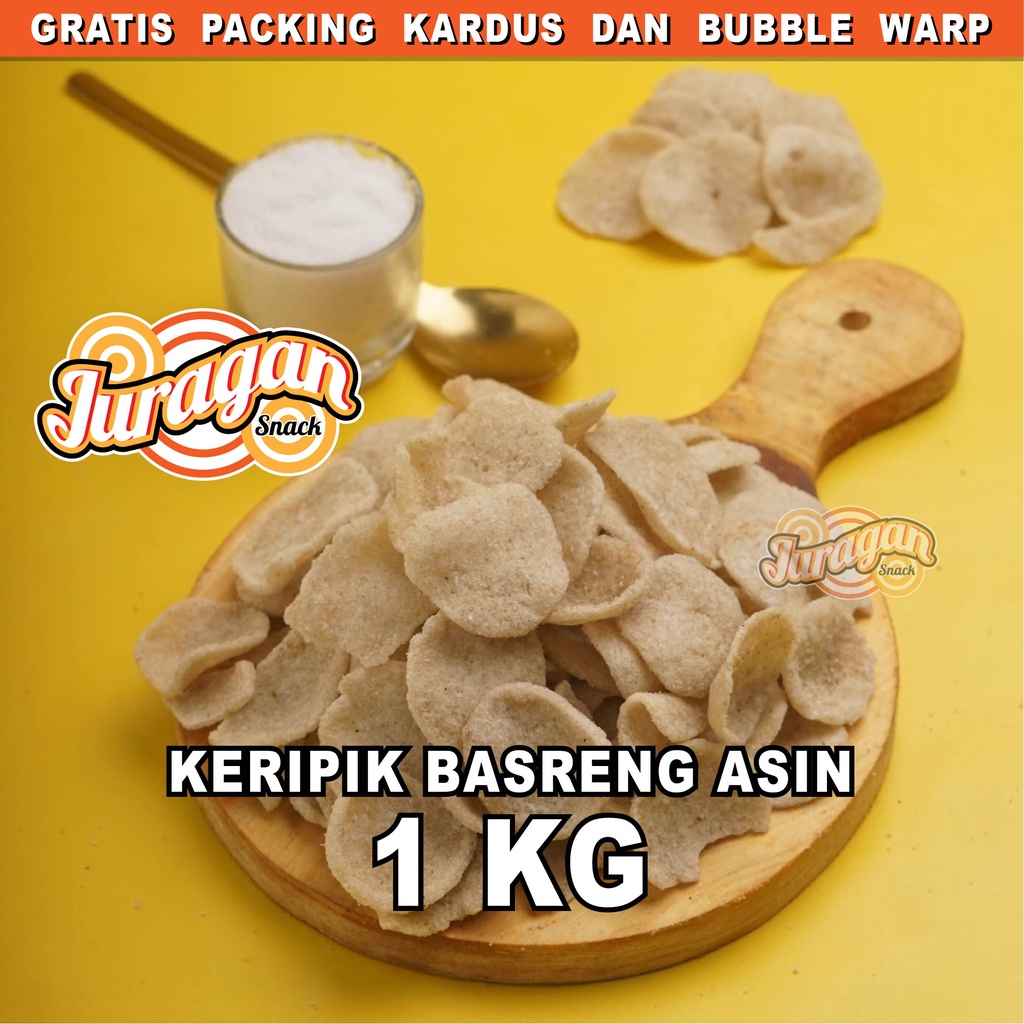 Jual Keripik Basreng Original Asin 1 Kg Snack Kiloan Makanan Ringan