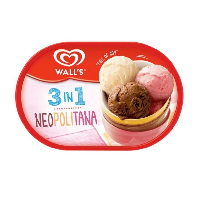 Jual Promo Ice Cream Es Krim Walls Extra Creamy Neopolitana 3 In 1