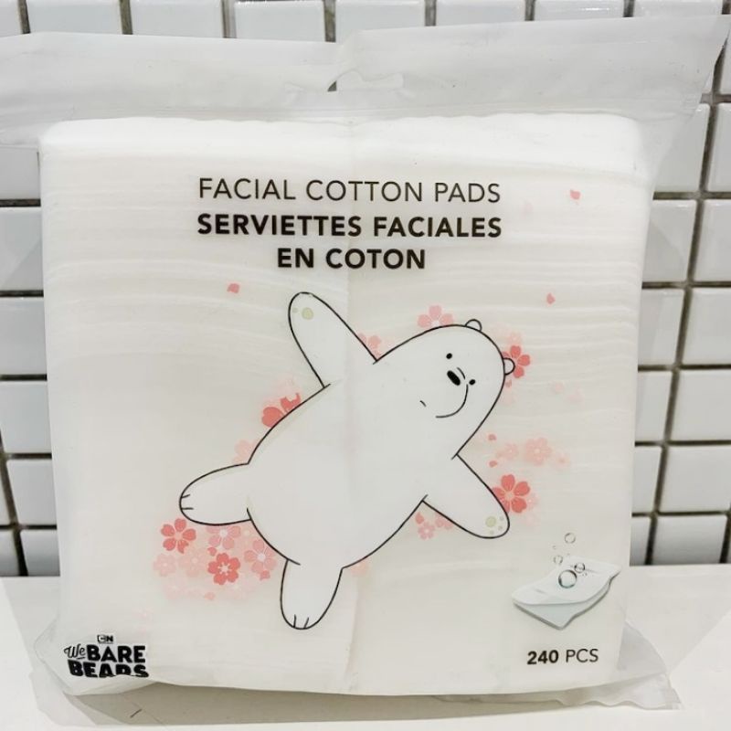 Jual Miniso We Bare Bears Facial Cotton Pads Kapas Isi Pcs