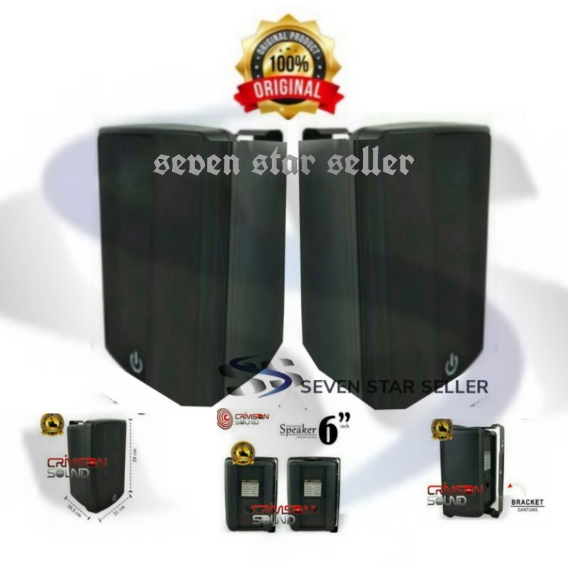 Jual speaker monitor Crimson 6 inch -2 ways Loundspeaker system+ ...