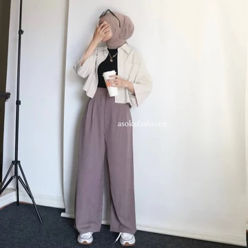 ASOKA Loose Pants 999 Trousers Wanita PART 1 Celana Kulot Wanita Celana Kantor Formal Casual