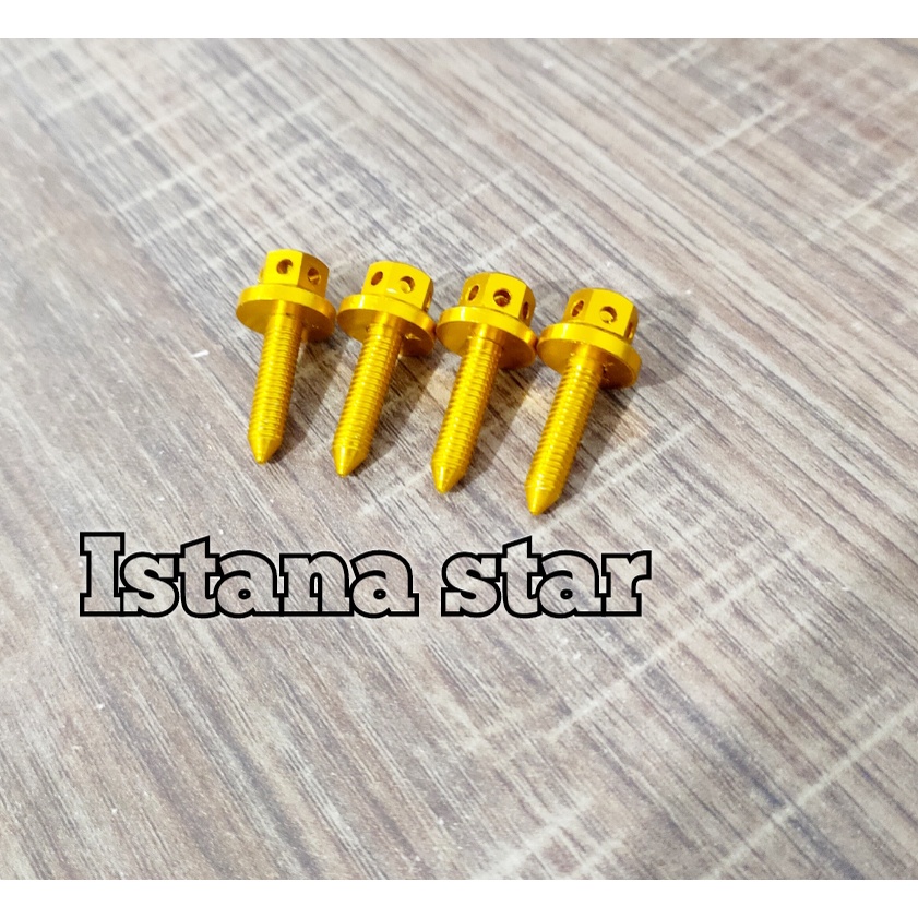 Jual BAUT VISOR WINDSHIELD NMAX AEROX LEXI PROBOLT GOLD HARGA PER SET