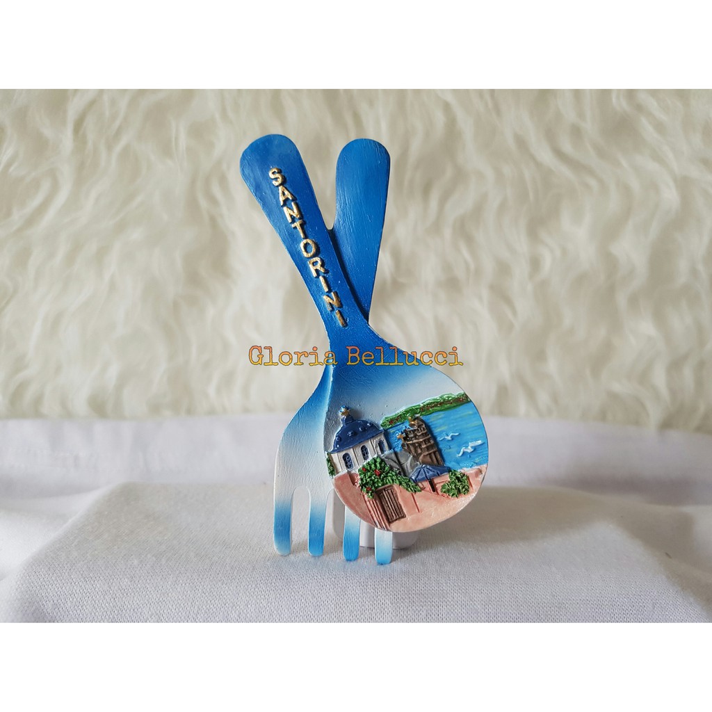 Santorini koelkastmagneet gepersonaliseerd 78 x 53 mm Stadsmagneten Gepersonaliseerde Griekenland reismagneet Cadeau Souvenir Bezienswaardigheden - België