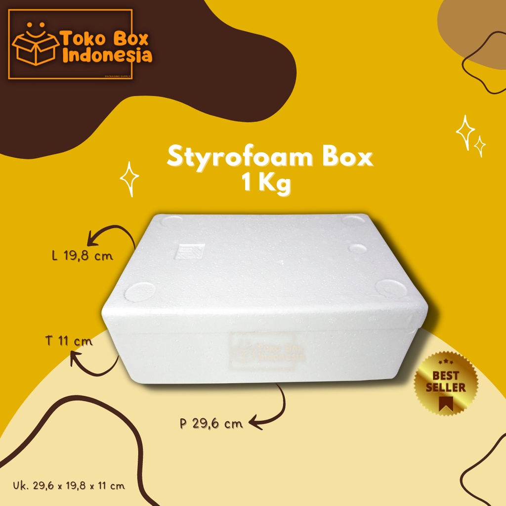 Jual Styrofoam Box 1kg / Sterofoam Box 1kg / Sterofoam Box Frozen Food