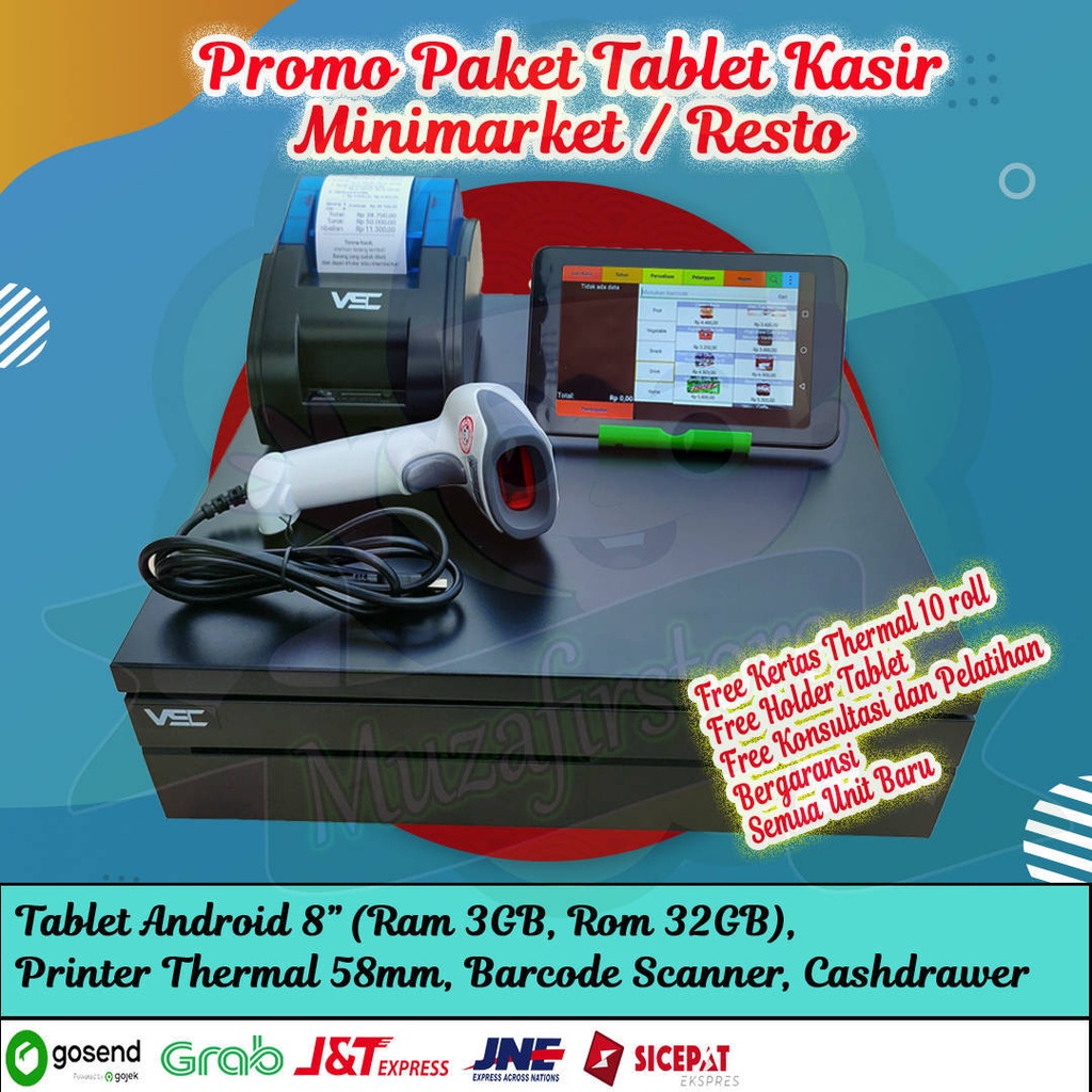 Jual Paket Tablet Alat Kasir Android Minimarket Dan Restoran Shopee Indonesia 5470