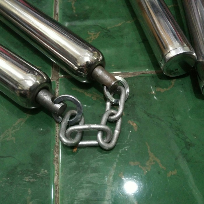 Jual Double Stick Stainless Steele Nunchaku Ruyung Senjata Besi Silat ...