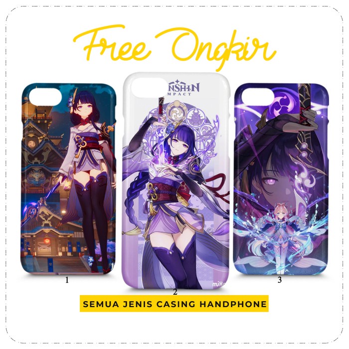 Jual Case Genshin Impact Raiden Shogun Custom Casing HP All Type ...
