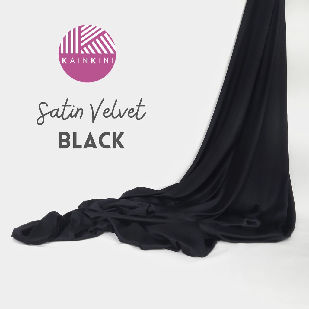 Jual (½ Meter) Kain Satin Velvet Premium Grade A Kilap Doff Kainkini ...