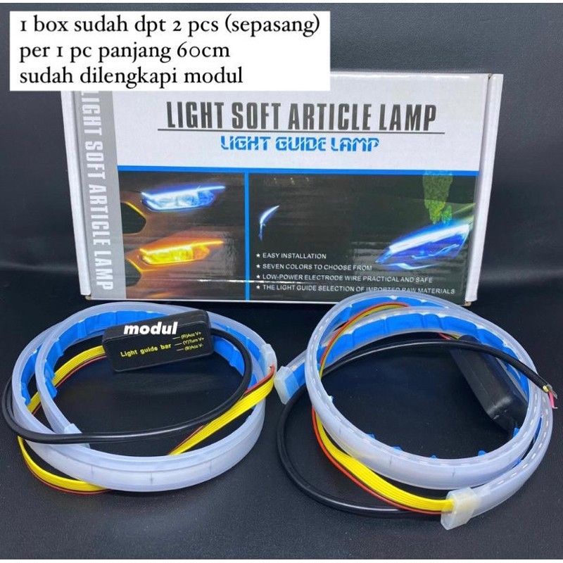 Jual LAMPU LED ALIS SEN RUNNING DRL 60CM 24V WELCOME LIGHT WATERPROOF ...