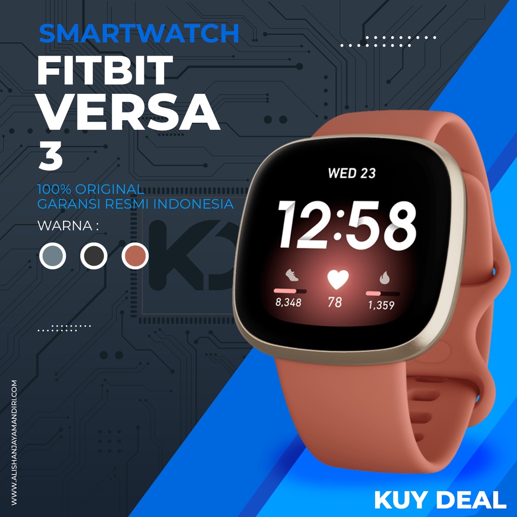 Jual FITBIT VERSA 3 SMART WATCH HEALTH TRACKER GARANSI RESMI 1 Tahun ...