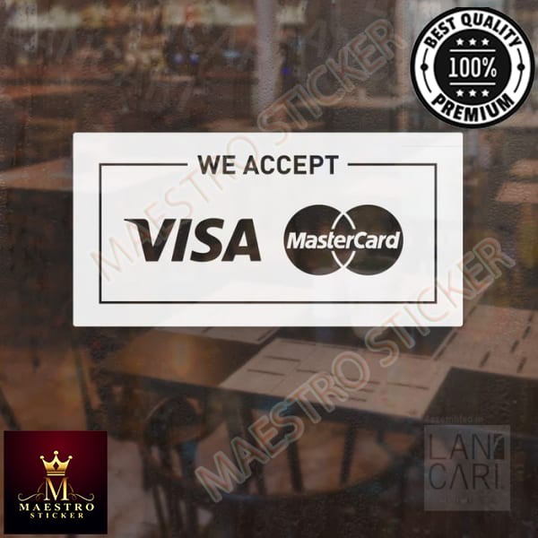 Jual M.STICKER Sticker Cutting Decal Visa Mastercard Kredit Stiker Wall ...