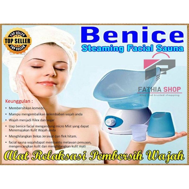 Jual BENICE FACIAL STEAMER FACE HOT SAUNA SPA ALAT UAP WAJAH RELAKSASI ...