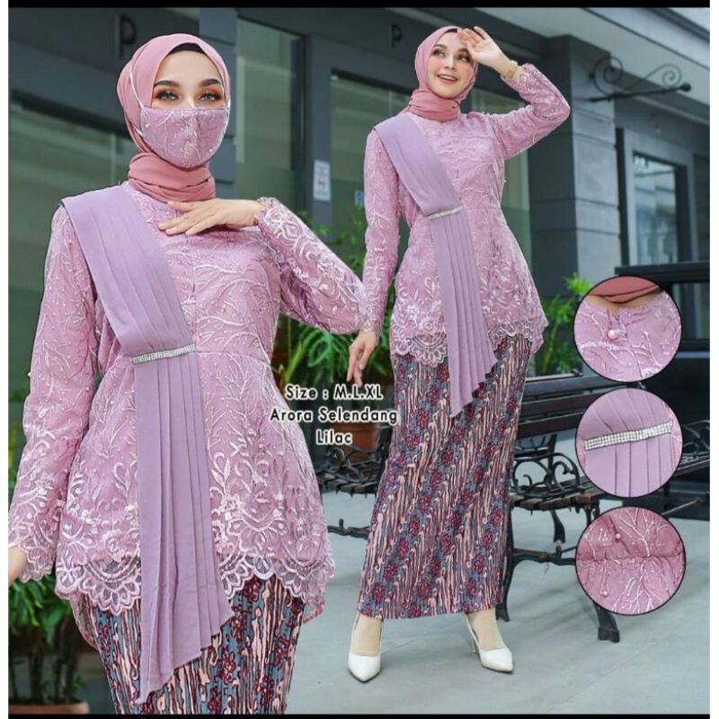 Jual KEBAYA AURORA SELENDANG MODERN SETELAN KEBAYA MODERN SETELAN ...